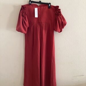 Rustic Orange Top Shop dress, sleeves moveable but attached , small split in fro